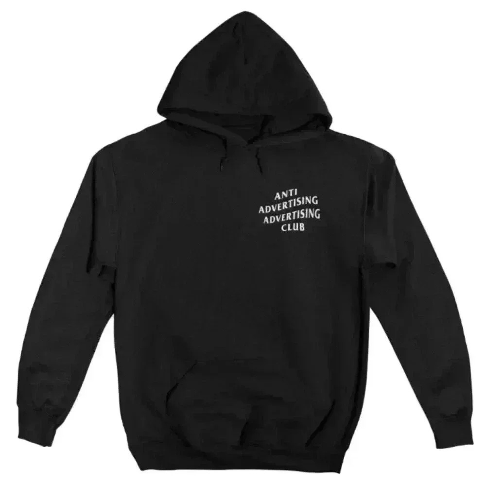 Anti Advertising Advertising Club Hoodie XL Pullover Sweater Incumbent Agency